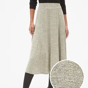 Gap Gold Metallic Softspun Saint Laurent Circle Midi Skirt in Size XL